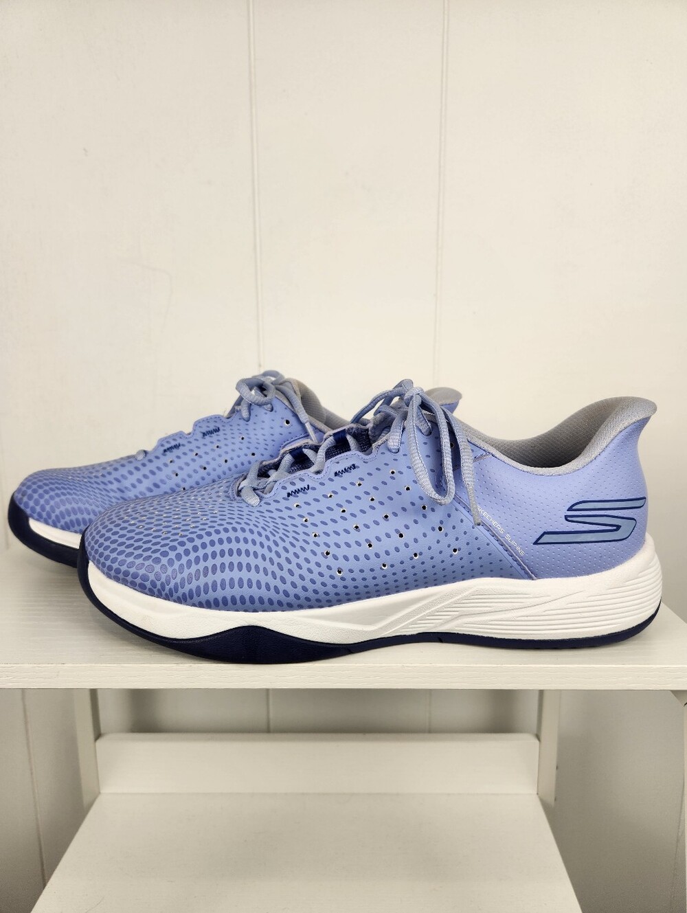 Skechers Pickleball Sneakers Womens 11 Purple SKX Goodyear Court Lace-Up Shoes